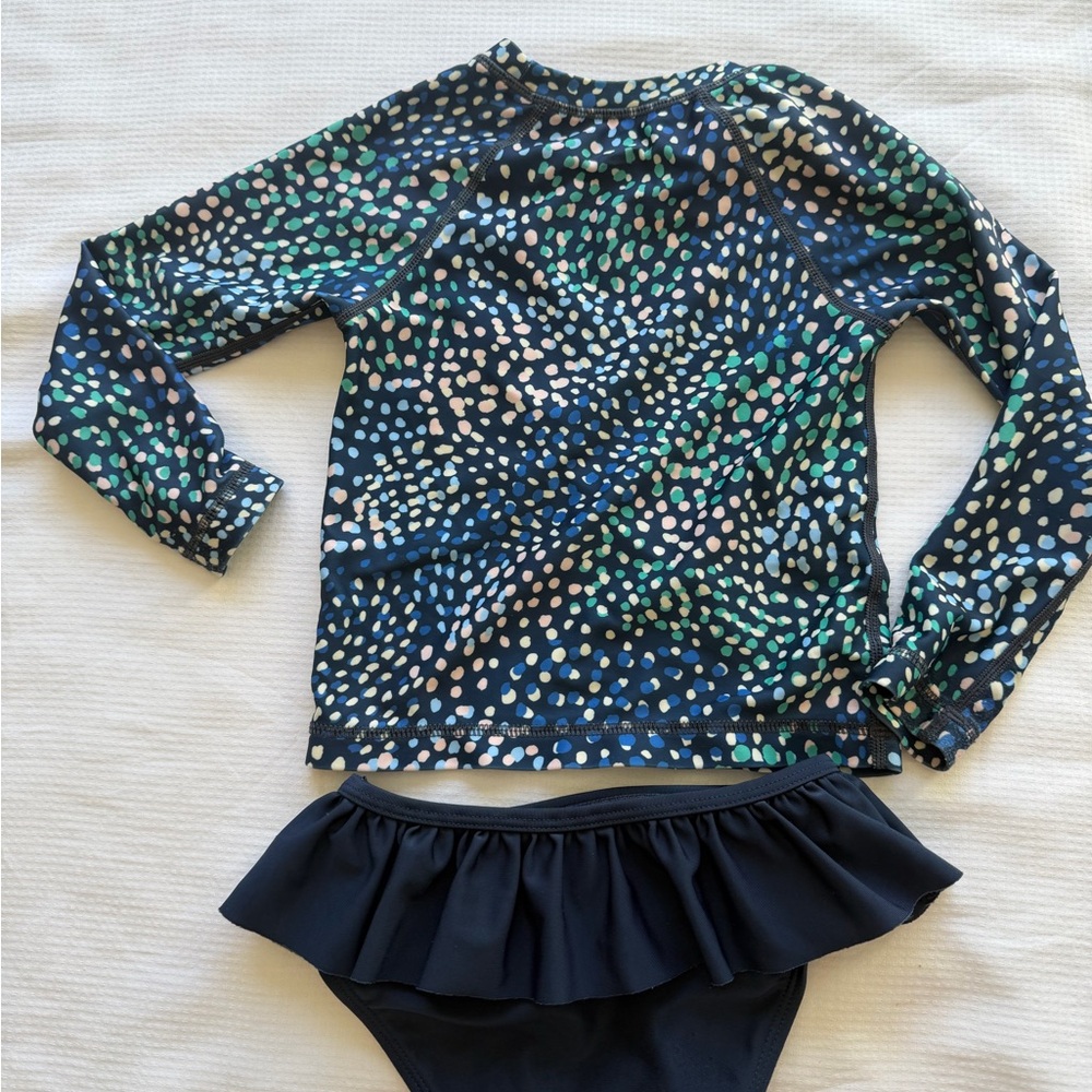 Tea Collection Navy and Multicolor Dot Rashguard Set - Picture 5 of 6